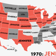 Illustration for article titled Map: Six Decades of the Most Popular Names for Girls, State-by-State